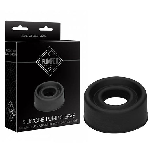 Pumped Silicone Pump Sleeve - Black Medium Sized Pump Sleeve - BlueBonnet